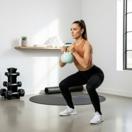Kettlebell miękki 6 kg ciężar do ćwiczeń, kula treningowa, fitness, turkusowy
