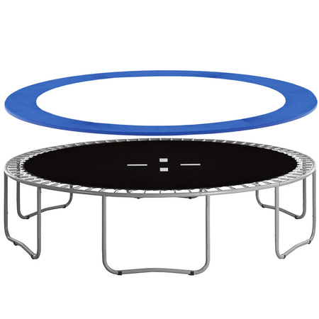 Siatka do trampoliny wewnętrzna z osłoną na sprężyny 366 cm 12 FT 8 słupków niebieska