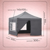 Pawilon handlowy 3x3 m namiot handlowy ekspresowy na imprezy, targ, catering, ciemnoszary