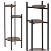 Stojak na kwiaty 81 cm kwietnik metalowy z 3 półkami loft wielopoziomowy do salonu