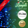 Lampki świąteczne 500 Led niebieski 34,5 m oświetlenie choinkowe