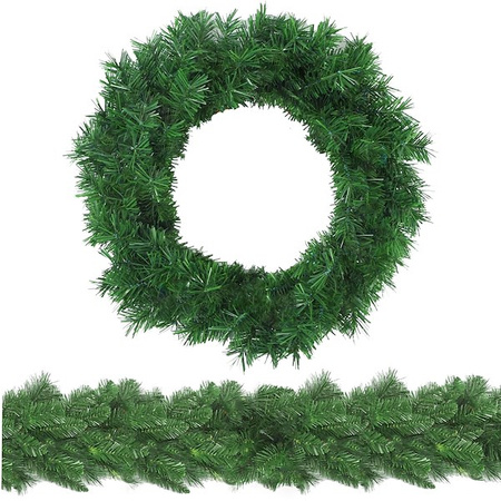 Girlanda choinkowa 280cm, łańcuch na świąteczny, zielony