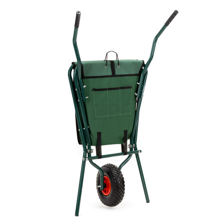 Taczka ogrodowa składana 50 L stalowa 116 x 64 x 65 cm lekki wózek transportowy