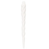 Zawieszki choinkowe 10 szt. 12 cm sople brokatowe biały