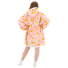 Bluza koc damska 2w1 kocobluza z kapturem ciepła oversize szlafrok futrzak pieski corgi