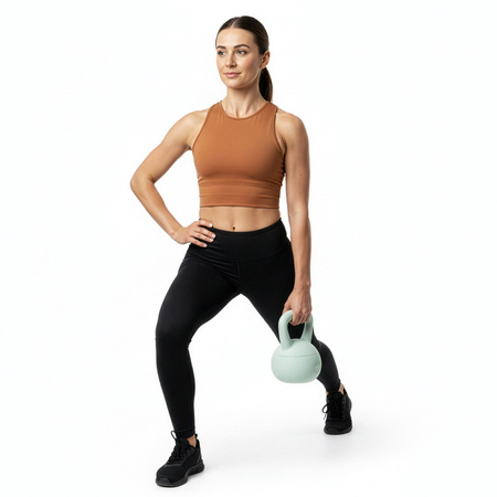 Kettlebell miękki 6 kg ciężar do ćwiczeń, kula treningowa, fitness, turkusowy
