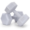 Hantle 2x3 kg hexagonalne do ćwiczeń fitness ciężarki zestaw 2 szt. szare
