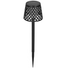 Lampa ogrodowa solarna LED 5w1 ażurowy kinkiet z 3 trybami świecenia czarny