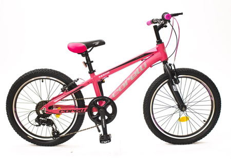 Rower dla dziewczynki MTB TOPVELO Corelli REGINA 20" rama 10" dziecięcy V-Brake różowy