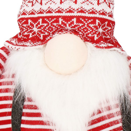 Skrzat świąteczny 80 cm, ozdoba pod choinkę, gnom, krasnal świąteczny