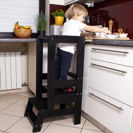 Kitchen helper, pomocnik kuchenny, podest dla dzieci 90 cm czarny