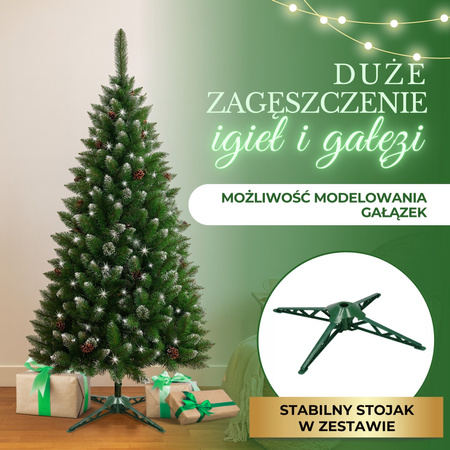 Choinka sztuczna premium 220 cm sosna diamentowa gęsta