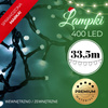 Lampki choinkowe 33,5 m biały zimny 400 led oświetlenie świąteczne IP44