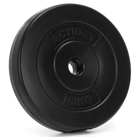 Obciążenie kompozytowe 5 kg 2 szt. talerze bitumiczne do sztangi 31 mm krążki do hantli