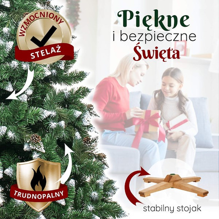 Choinka sztuczna z szyszkami Premium Royal Trees 220 cm sosna diamentowa ośnieżona