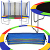 Siatka do trampoliny zewnętrzna z osłoną na sprężyny 427 cm 14 FT 8 słupków multikolor