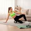 Roller fitness do masażu ciała, średnio twardy, wałek z wypustkami, czarny