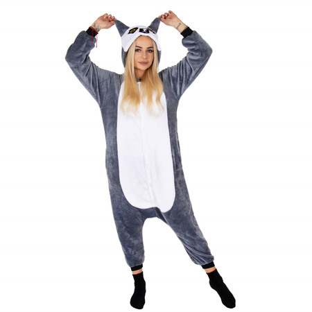 Piżama jednoczęściowa kigurumi damska kombinezon lemur rozmiar M