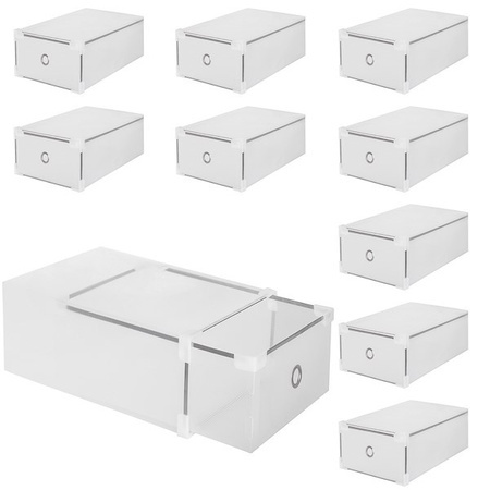Organizer na buty z otwieraną szufladą 31x20,5x11 cm zestaw 10 szt.