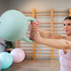 Kettlebell miękki 6 kg ciężar do ćwiczeń, kula treningowa, fitness, turkusowy