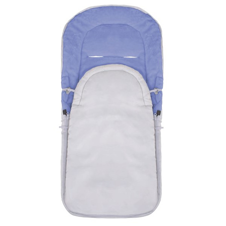 Śpiworek z mufką do wózka 4w1, śpiwór do sanek, gondoli z pokrowcem 90 cm szaro-niebieski