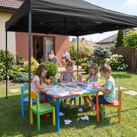 Pawilon handlowy 3x3 m namiot handlowy ekspresowy na imprezy, targ, catering, czarny