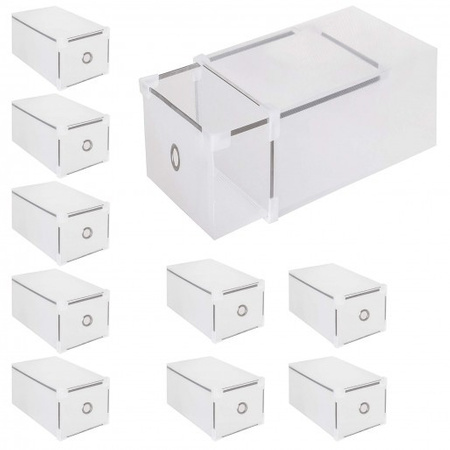 Organizer na buty z otwieraną szufladą 28x18x18 cm zestaw 10 szt.