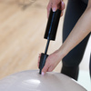 Piłka fitness 65 cm do ćwiczeń pilates i jogi z pompką, gimnastyczna, beżowa
