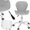 Krzesło obrotowe biurowe ergonomiczny fotel na kółkach do komputera szaro-biały