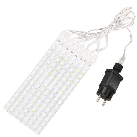 Kurtyna 288 LED meteory lampki zewnętrzne IP44 biały zimny