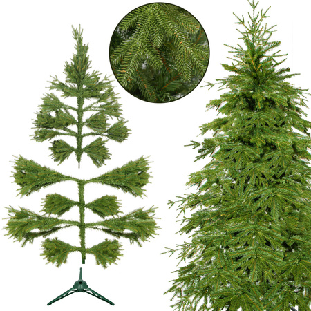 Sztuczna choinka 120 cm premium świerk naturalny PE drzewko świąteczne