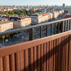 Maskownica, profil 100 cm do osłony maskującej PVC na balkon, taras, ogrodzenie, brązowa