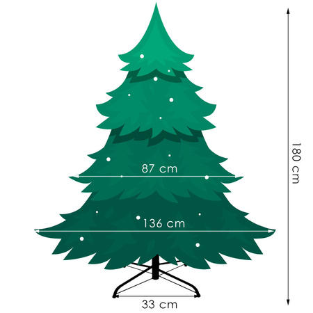 Sztuczna choinka 180 cm premium świerk naturalny PE drzewko świąteczne
