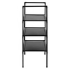 Stojak na buty 3 poziomy regał na obuwie szafka metalowa z półkami 70x72x28 cm czarna