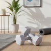 Hantle 2x3 kg hexagonalne do ćwiczeń fitness ciężarki zestaw 2 szt. szare