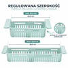 Wysuwany koszyk pod półkę do lodówki regulowany 20,5–28,5 cm miętowy
