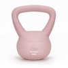 Kettlebell miękki 2kg ciężar do ćwiczeń, kula treningowa, fitness, jasnoróżowy