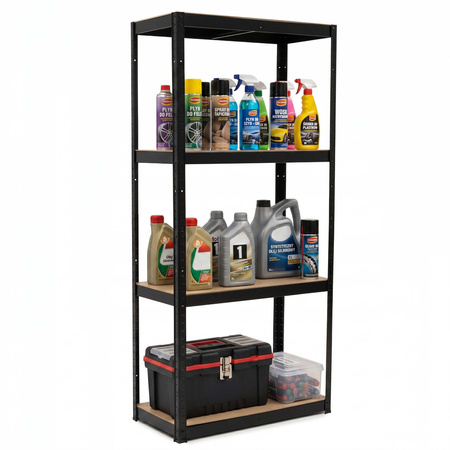 Regał magazynowy, metalowy 170x80x40 cm 4 półki, udźwig 700 kg do garażu, piwnicy