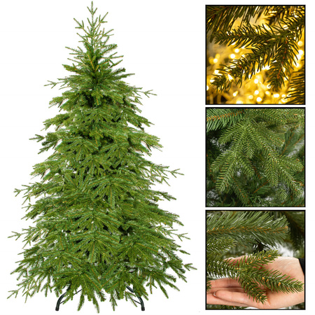 Sztuczna choinka 120 cm premium świerk naturalny PE drzewko świąteczne