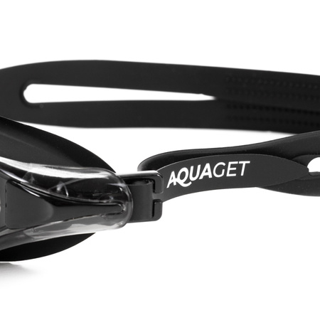 Okulary pływackie anti-fog, UV okularki do pływania na basen zestaw gogle etui zatyczki