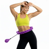 Hula hop cardio, fitness składane z obciążeniem i wypustkami masującymi, fioletowe