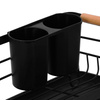Ociekacz do naczyń 42x31x14 cm metalowa suszarka z tacką czarno-brązowa