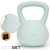 Kettlebell miękki 6 kg ciężar do ćwiczeń, kula treningowa, fitness, turkusowy