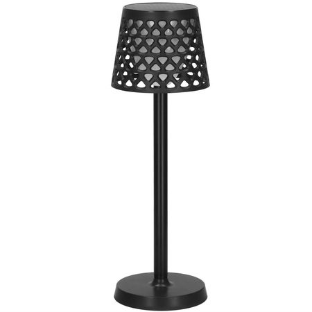 Lampa ogrodowa solarna LED 5w1 ażurowy kinkiet z 3 trybami świecenia czarny