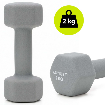 Hantle fitness na stojaku komplet 6 obciążeń 1-3 kg do treningu siłowego, domowego