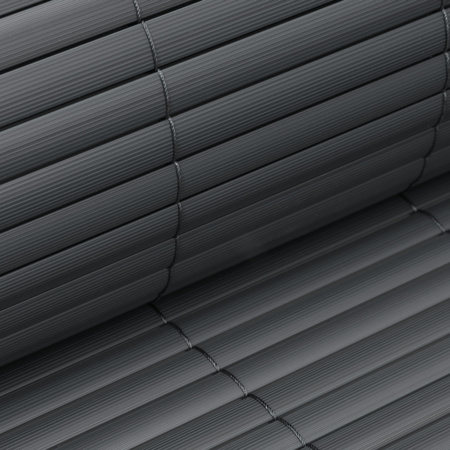 Osłona PVC maskująca 300x100 cm mata na balkon, taras, ogrodzenie, ciemnoszara