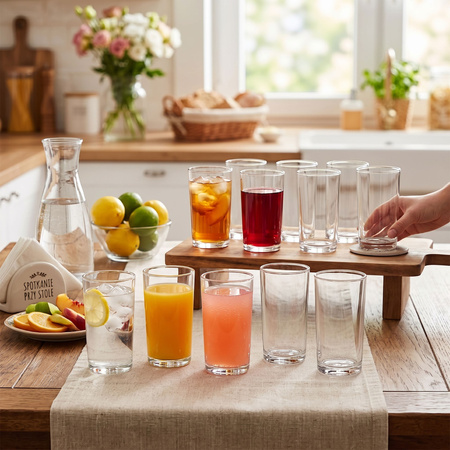 Szklanki do kawy, herbaty i zimnych napojów 200 ml komplet 12 szt.