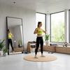 Hula hop fitness składane z obciążeniem, licznikiem i wypustkami masującymi, biało-szare