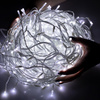Kurtyna świetlna 500 led girlanda, lampki wewnętrzno-zewnętrzne sople zimny biały