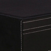 Szkatułka na biżuterię 26x26x9 cm czarny, welurowy organizer z przegródkami